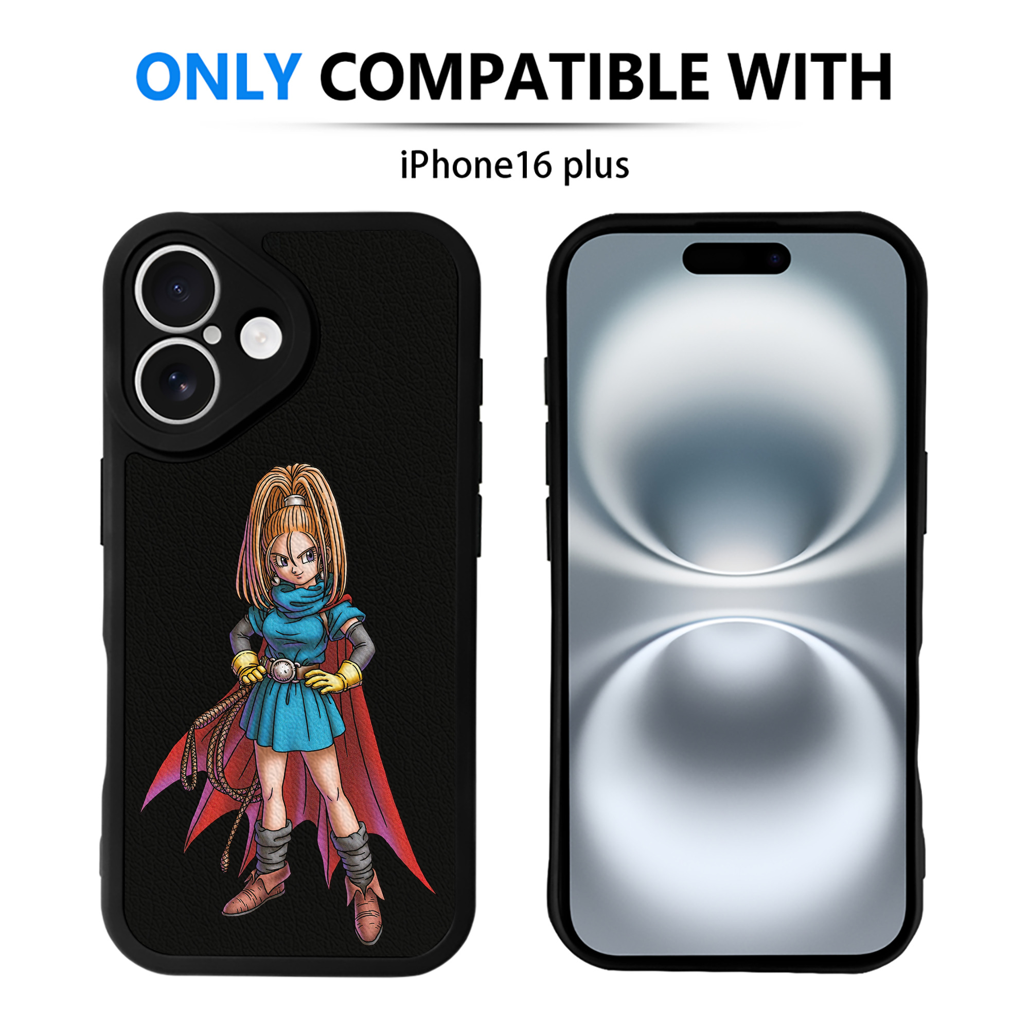 （画像用） ドラゴンクエスト Doragon Kuesuto Dragon Quest 【iPhone 16シリーズ対応】シリコンスマホケース（レザー調） 材質：シリコン